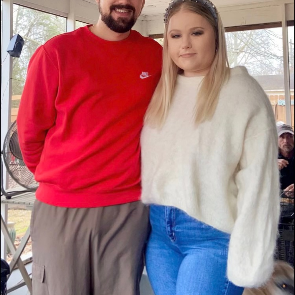 White Soft Free People Sweater